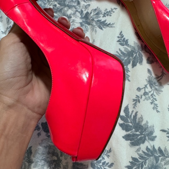 CHRISTIAN LOUBOUTIN
 Leather Pumps - New Watermelon Color - Size 10 1/2 - Picture 10 of 12